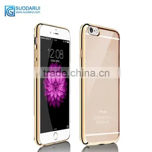Hot Luxury Ultra Slim Plating Crystal Tpu Case Covers for Apple Iphone 6 6s thumbnail-1