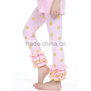 Kaiya Girls Light Pink Leggings Cotton Tight Leggings Children Christmas Leggings thumbnail-5
