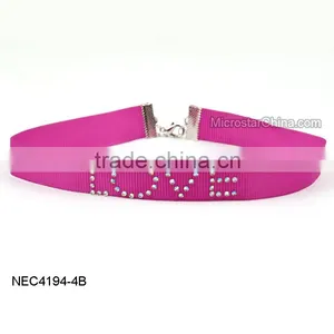 Latest Design Hotsale Adjustable Ribbon Choker Necklace thumbnail-6