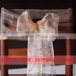 High Quality Wedding Chair Bows of 100% Nylon Red Organza thumbnail-5