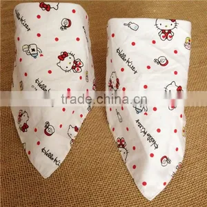 Wholesale Cotton Plush Triangle Baby Bib / Plush 100% Cotton Triangle Baby Bibs thumbnail-1
