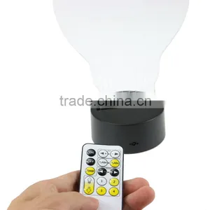 Dimmable Flashing LED Base With 10 RGB LEDs 7 Lights for 4mm 3D Acrylic Light Panel IR Remote Control thumbnail-3