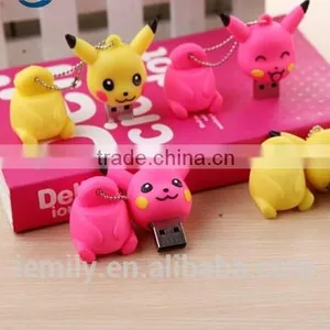 Promotional Cute Cartoon Pokemon Pikachu Shaped USB Flash Drive 4g/8g/16g/32g USB 2.0 Pen Drive Flash Memory Stick thumbnail-5