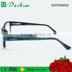 2016 New Design Vintage Wooden Brushed Wood Brushed CP Injection Fake Acetate Optical Frames Wholesale thumbnail-5