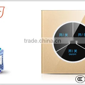 3 Gang Smart Touch Screen Wall Plate Light Switch 1000w thumbnail-2