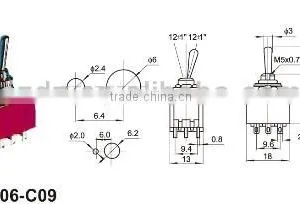 10A Spdt Momentary Toggle Switch,metal Poles and Handle Toggle Switch thumbnail-6