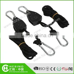 Adjustable Hydroponics 1/4'', 1/8'' Rope Ratchet Grow Light Hanger thumbnail-1