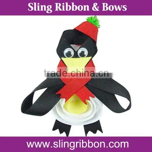 Animal Pattern Ribbon Hair Clips Lovely Penguin Hair Clips For Kids thumbnail-1