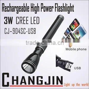 Cheaper Aluminum Alloy LED Rechargeable Flashlight Torch Light thumbnail-2