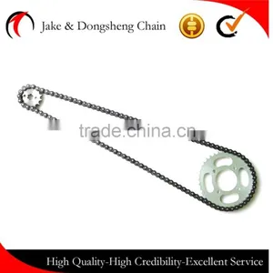 Factory Direct Price ZHEJIANG CHINA Manufacturer 1045 STEEL 40MN 428/110L-39T/15T Motor Chain and Sprocket Escorts per Set thumbnail-4