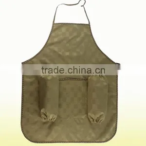 Polyester Satin Funny Adult Waterproof Kitchen Apron Set With TPU Laminated thumbnail-3