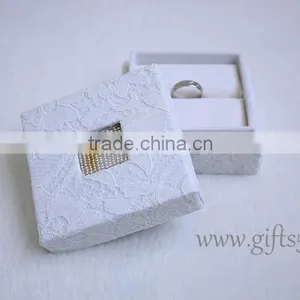 Custom Elegant Proposal Jewelry Ring Gift Box Wedding Ring Box With Beaded Name Plate of F thumbnail-2