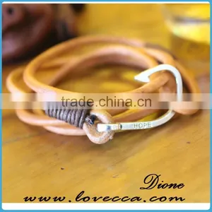 Anchor Charm Genuine Leather Bracelets Anchor Bracelets thumbnail-1