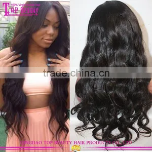 Wholesale Price Qingdao Factory 24 Inches Middle Part Body Wave Human Hair Lace Front Wigs thumbnail-1