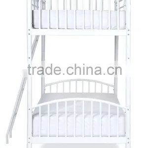 White Convertible Bunk Bed School Furniture thumbnail-6