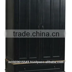 WARDROBE BLACK, WOODEN WARDROBE, Industrial Wardrobe thumbnail-1