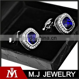 High Quality Jewlery Luxury Mens Sapphire Cufflinks thumbnail-1