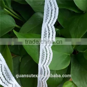 Scalloped Pattern Crochet Trimming Net Fabric Stretch Lace For Christmas Decorations thumbnail-1