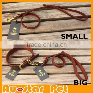 High Quality Classical Dog Lead Collar and Leash for Dogs Special Dog Belt Leather Collar Led for Pet Dogs thumbnail-1