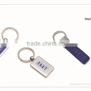 Customized Logo Exposy Zinc Alloy Keyring, Metal Keychain, Leather Keyring thumbnail-1