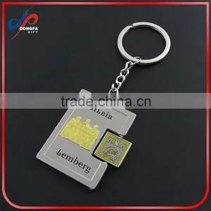 Custom Metal Blank Rotation Key Chain thumbnail-1