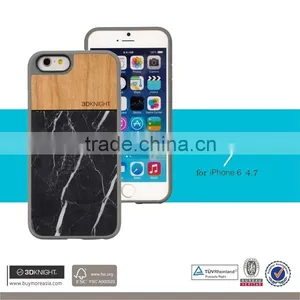 3D Knight Top Selling Real Natural Marble Wood Cell Phone Case for IPhone 6 6s 6s Plus, for Wooden IPhone 6s Marble Case thumbnail-4