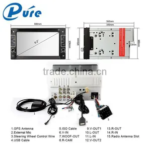 3G Car DVD Player With 256M RAM 6.2 Inch Double Din DVD Player Bluetooth Player thumbnail-2