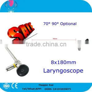 Sale 70 90 Degree Rigid Laryngoscope 8*180mm Compatible Stryker Wolf Olympus Connector ENT for Throat Endoscopy thumbnail-1