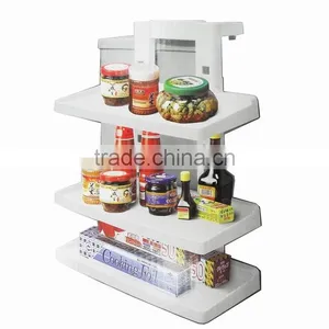 Kawachi Three Layer Adjustable Refrigerator Shelf Storage Bottle Rack thumbnail-1