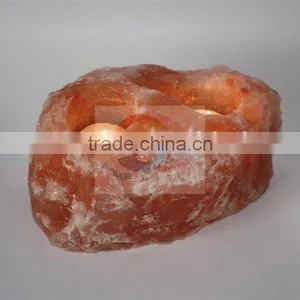 Himalayan Rock Salt Tea Lights/Natural Salt Tea Lights Two Holes/Rock Salt Tea Lights Holder Three Holes thumbnail-1