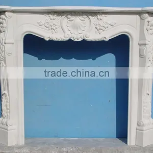 Customized Size Hand Carved Marble Fireplace thumbnail-2