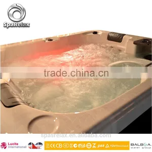 Most Fashion Promotion Lucite Acrylic Spa Bath Tub With CE Approved for 3 Aud Adults thumbnail-4