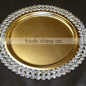 Gold Charger Plate/Crystal Charger Plate/ Show Plate thumbnail-1