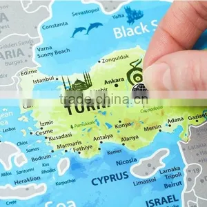 Detailed Europe Map With Scratch off Stickers Large Size Tube Packaging thumbnail-4