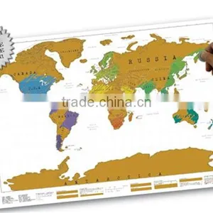 CT-483 2016 Creative Fashion New Design Hard Paper World Map for Travel Decorative World Map thumbnail-1