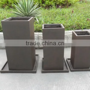 2013 Big Garden Planters Flower Pots Plant Pots Container With Tray QL-13001 3pcs/set thumbnail-1