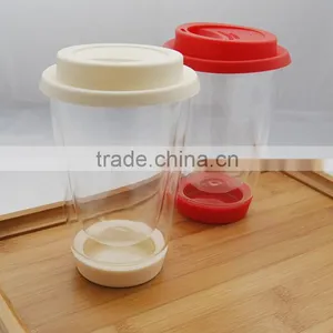 OEM Double Wall Borosilicate Glass Cup With Lid thumbnail-3