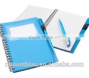 Plastic Covered Notebook With 70 Striped Sheets Ballpoint Pen thumbnail-1