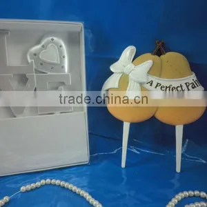 2014 Hot Selling Resin Pear Cake Toppers Wedding Souvenir thumbnail-1