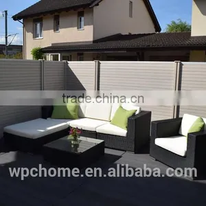 Horizontal Wood Fence Outdoor Garden WPC Fence Guardrail Wpc Handrails Wood Plastic Composite Fence thumbnail-1