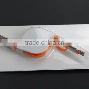 Custom 2 In1 Retractable Universa Tangle Free Charging/Sync Cable for Android&IOS Mobile Phones thumbnail-5