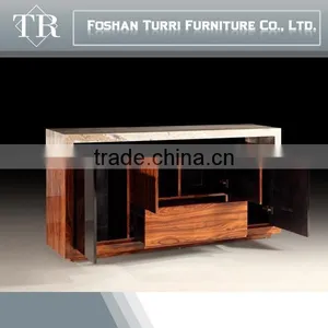 Modern Marble Top and MDF Sideboard Buffet for Home Furniture thumbnail-2