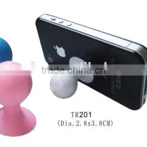 Different Colors Cute Design Silicone Mobile Phone Suction Stand Holder thumbnail-1