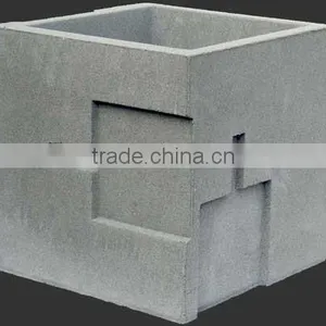 Square Lightweight Cement Pots, GRC (Glass Reinformed Concrete) Pots, Small Lightweight Cement Planter thumbnail-1