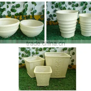 New Style Polystone Planters, Light Cement Pottery, GRC, Garden Decoration Products thumbnail-1