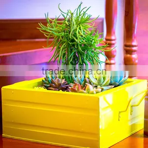 Home & Garden Flower Plants Metal Square Planter thumbnail-1