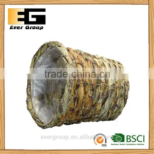 Round Bark Basket Garden Planter for Decoration thumbnail-2