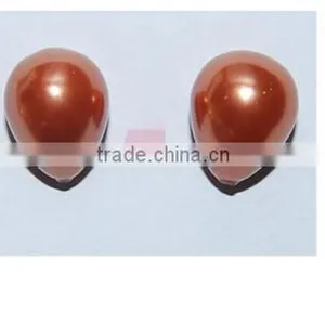 12-15mm Orange Teardrop Shell Drop Pearl thumbnail-1
