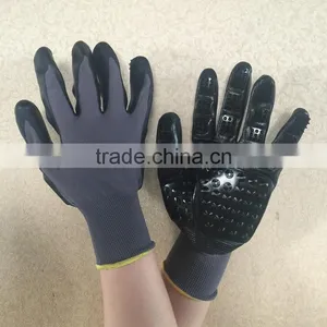 NMSAFETY Pet Washing Gloves for Horse Hair Straightener thumbnail-1