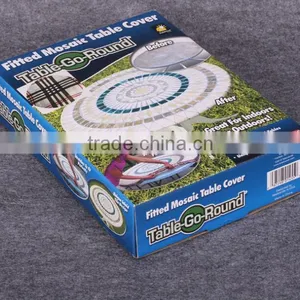 2016 Amzon Hot Selling Plastic Fitted Table Cover for Round Table thumbnail-4